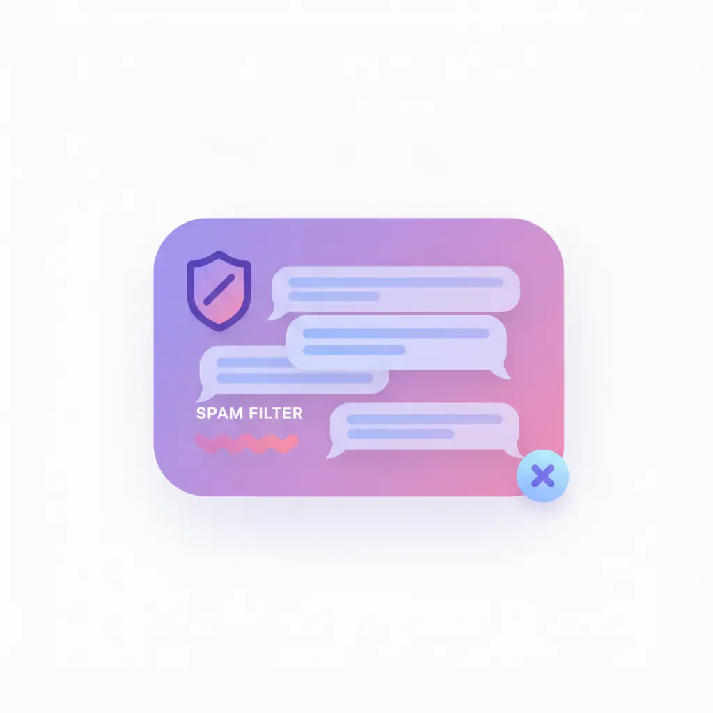 A text message blocked by a carrier spam filter before reaching the inbox