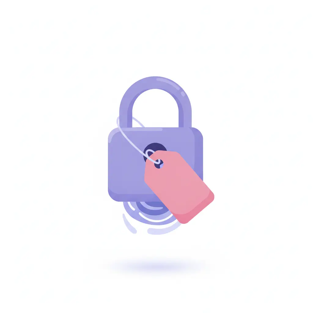 A locked padlock with a price tag, representing apps that charge to reveal anonymous senders