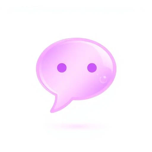 Glassy 3D chat bubble icon representing an incognito messaging app for anonymous messages