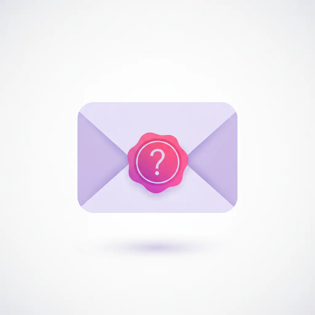 A sealed envelope with a wax seal and a question mark, representing a secret message