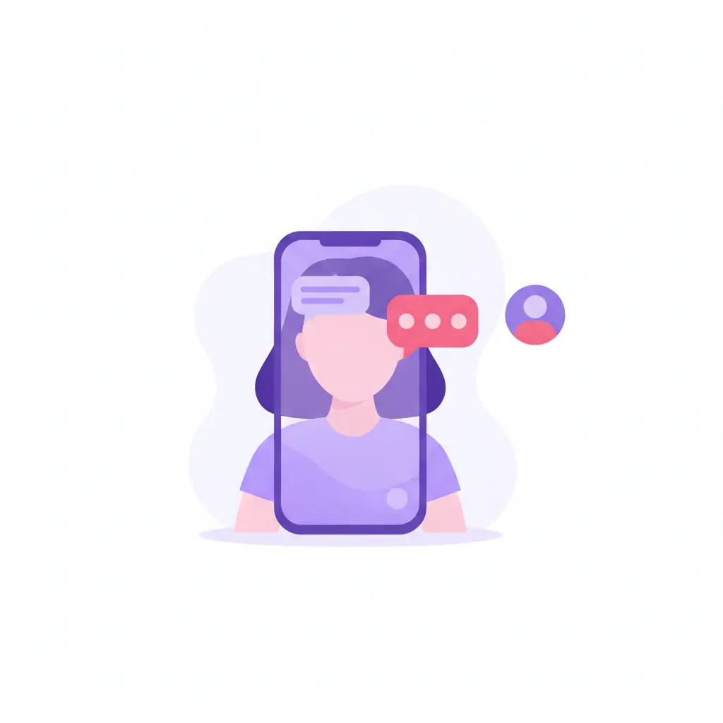 A person sending a text to one specific contact with their identity hidden